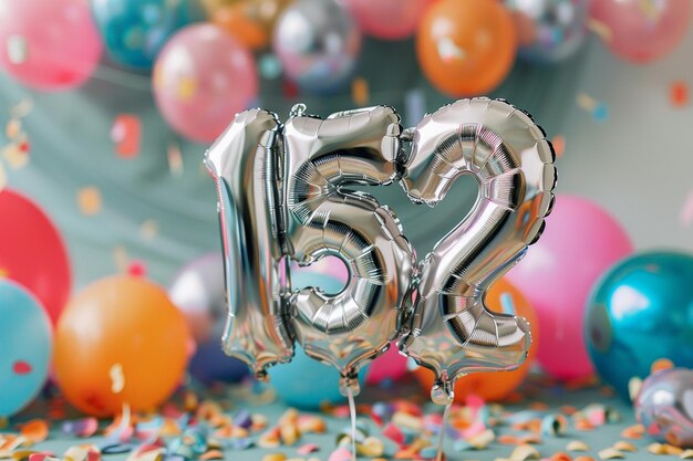 Foto porträt von zarten pastellballons, die in der brise tanzen