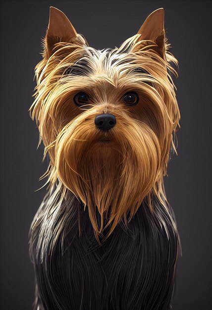 Porträt, wenn Yorkshire-Terrier