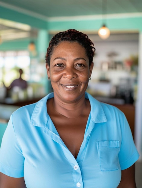 Porträtfoto einer älteren erwachsenen Frau aus Trinidad und Tobagonien