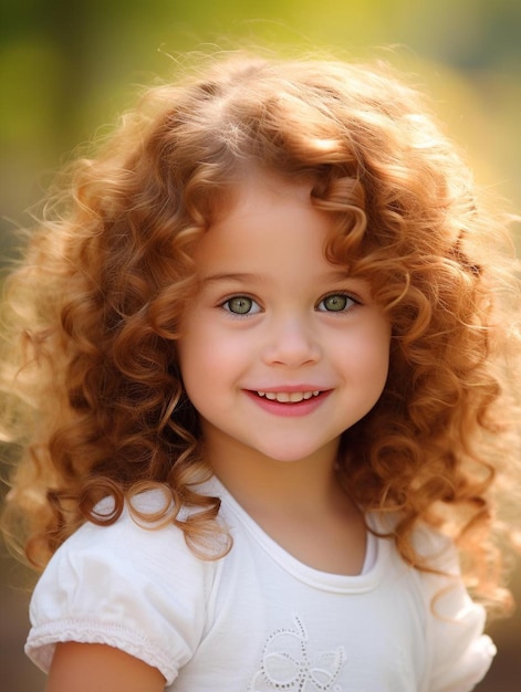 Porträtfoto eines spanischen Kindes mit lockigem Haar