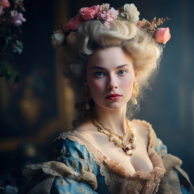 Porträtfoto von MARIE ANTOINETTE filmischer generativer KI