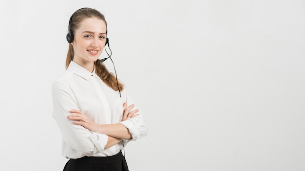 Portrait der Call-Center-Frau