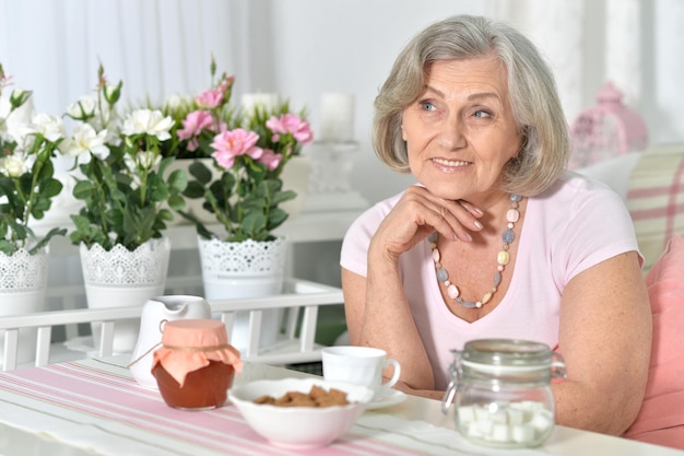 Portrait der schönen älteren Frau