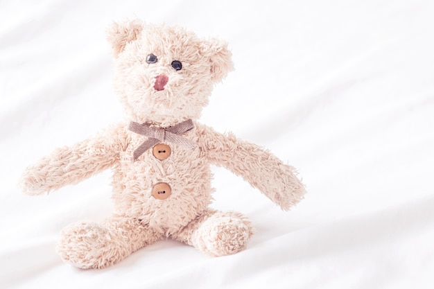 Portrait eines attraktiven glücklichen Teddybärlächelns
