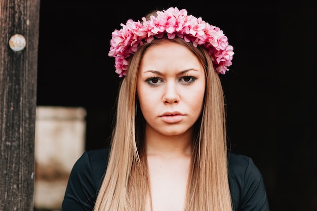 Foto portrait eines blonden mädchens