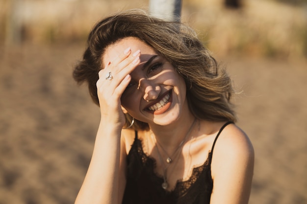 Foto portrait eines schönen jungen mädchens