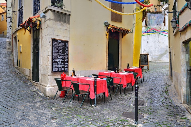Portugal coloridas calles de lisboa