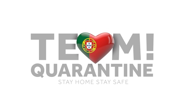 Portugal equipo cuarentena quedarse en casa salvar vidas mensaje d render
