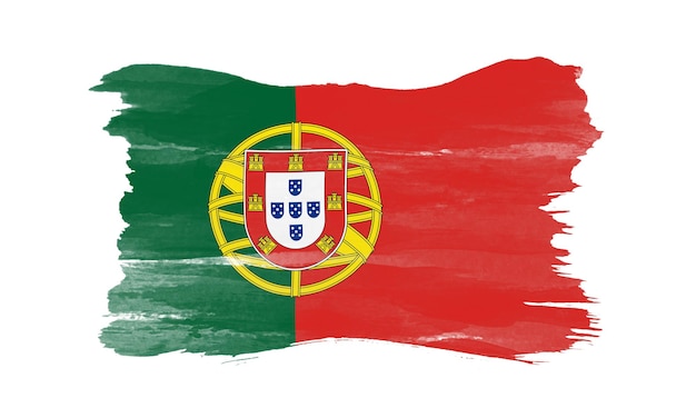 Portugal-Flagge Pinselstrich Nationalflagge