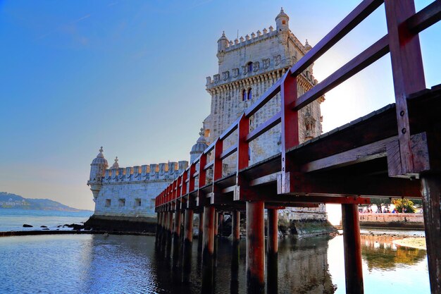 Portugal Lisboa Torre de Belem conocida como Torre de San Vicente cerca del puerto sobre el río Tajo