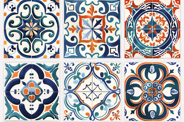 Portugiesische Fliesen nahtlos farbenfrohe Patchwork von Azulejo Fliesen Spanien Dekor Islamisch Arabisch Indisch