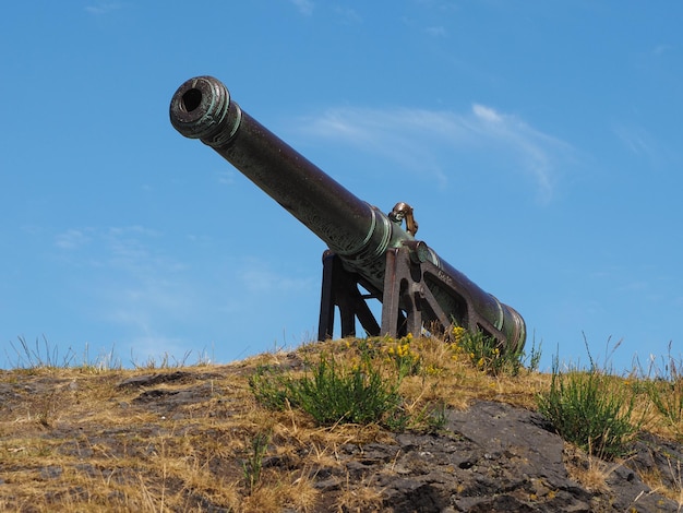 Portugiesische Kanone auf dem Calton Hill in Edinburgh