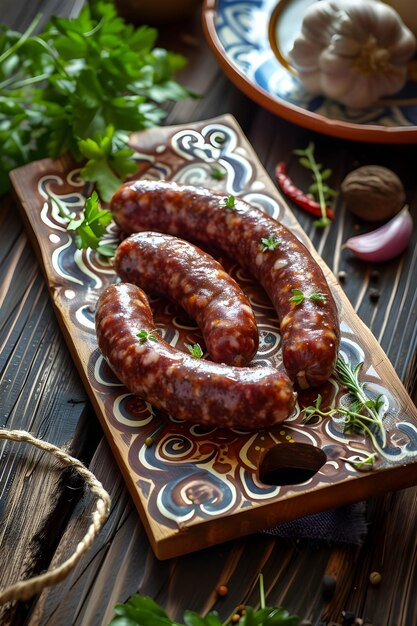 Portugiesische kulinarische Eleganz Geschmackvolles Rezept auf Volkskeramik