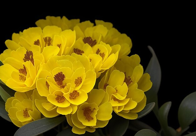 Portulaca grandiflora dunkelgelb auf dem Hintergrund