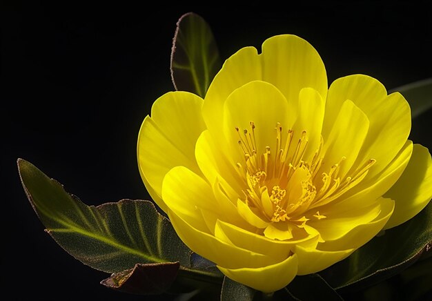 Foto portulaca grandiflora de fondo amarillo oscuro