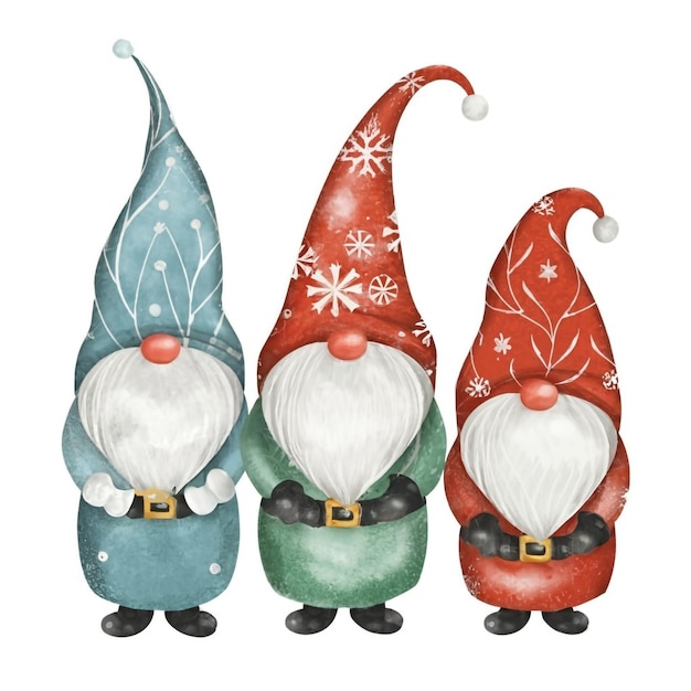 Posa graciosa de Papá Noel de pie al estilo de las caricaturas