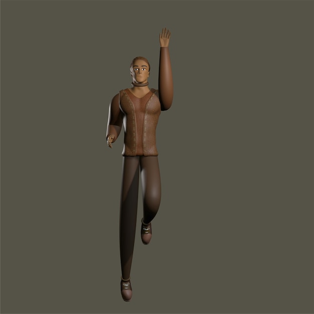 pose de personagem de homem 3d para personagem de negócios estilo 3d render pose de homem de negócios 3d