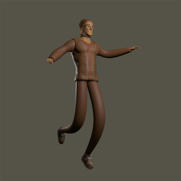 pose de personagem de homem 3d para personagem de negócios estilo 3d render pose de homem de negócios 3d