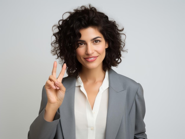 pose dinámica emocional mujer de 30 años