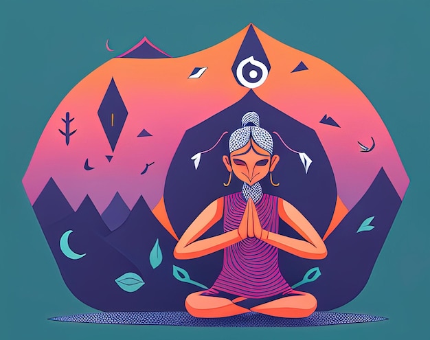 pose de yoga vector ilustración plana