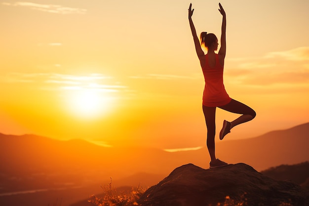 Poses de ioga para dores nas costas Mulher jovem a praticar poses de yoga