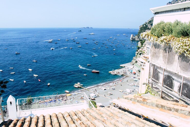 Positano en la costa de Amalfi, Italia