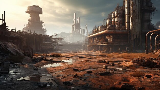 Foto post-apocalyptic wastelands fundo do jogo