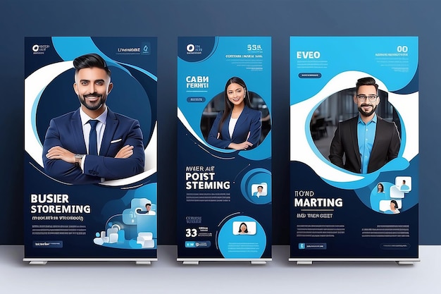 Post de transmissão ao vivo para marketing de negócios banner de postagem de mídia social