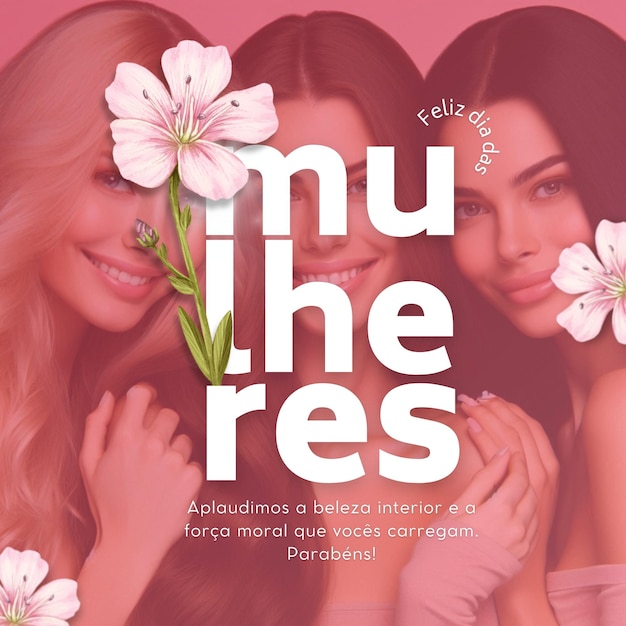 post en Instagram dia da mulher simples rosa e branco 1 (en inglés)