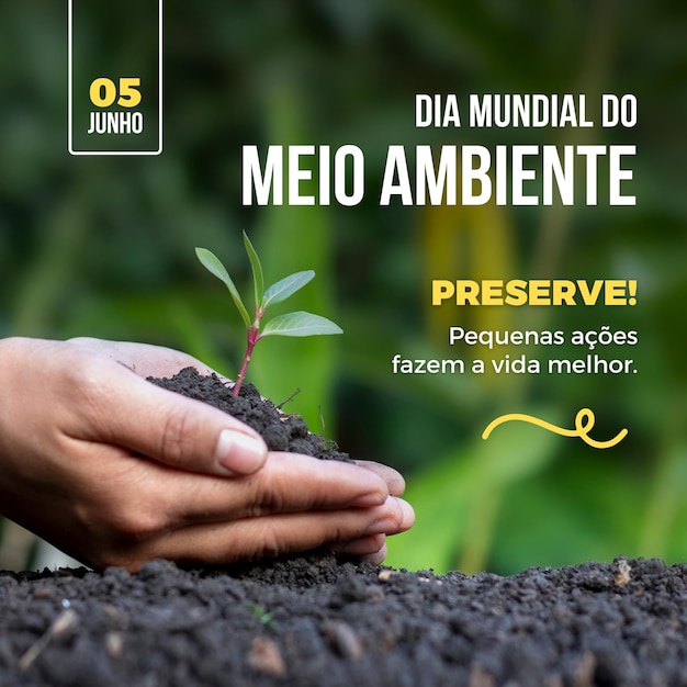 post instagram dia mundial do meio ambiente verde amarelo e branco 1