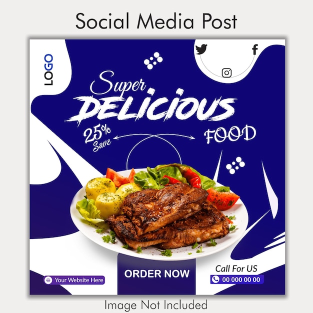 Post super delicioso nas redes sociais