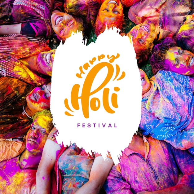 Foto postagem no instagram do festival holi indiano