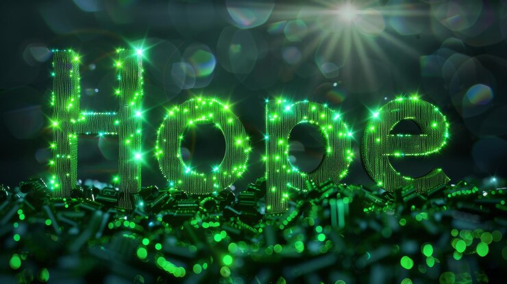 Foto poster de arte conceptual de green led faith and believe