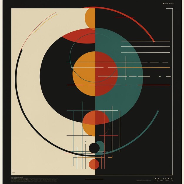 El póster de la Bauhaus minimalista de Walter Gropious