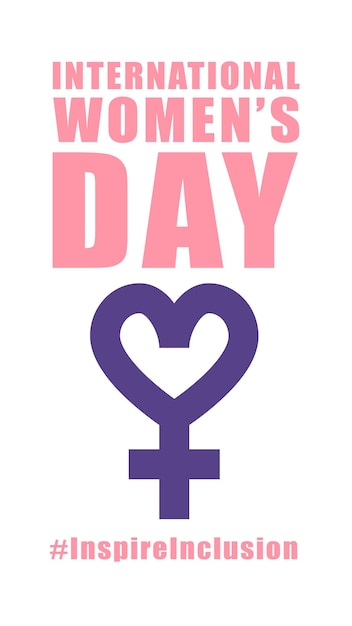 Poster conceptual del Día Internacional de la Mujer Inspire Inclusión mujer ilustración de fondo