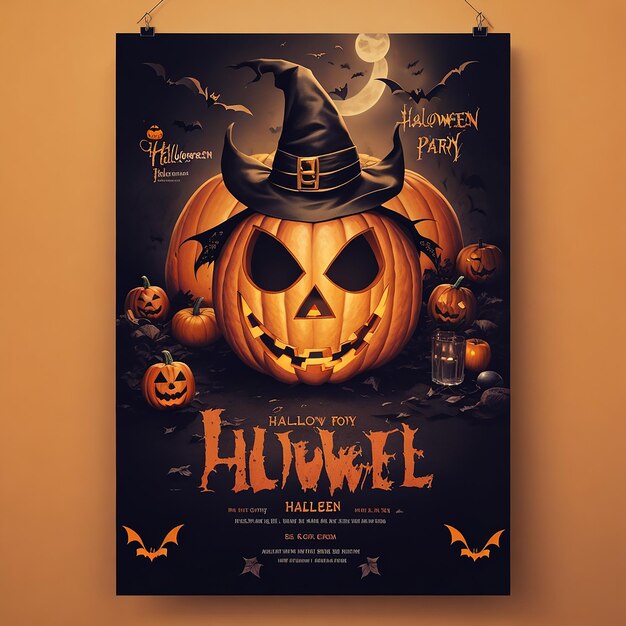 Foto poster da festa de halloween