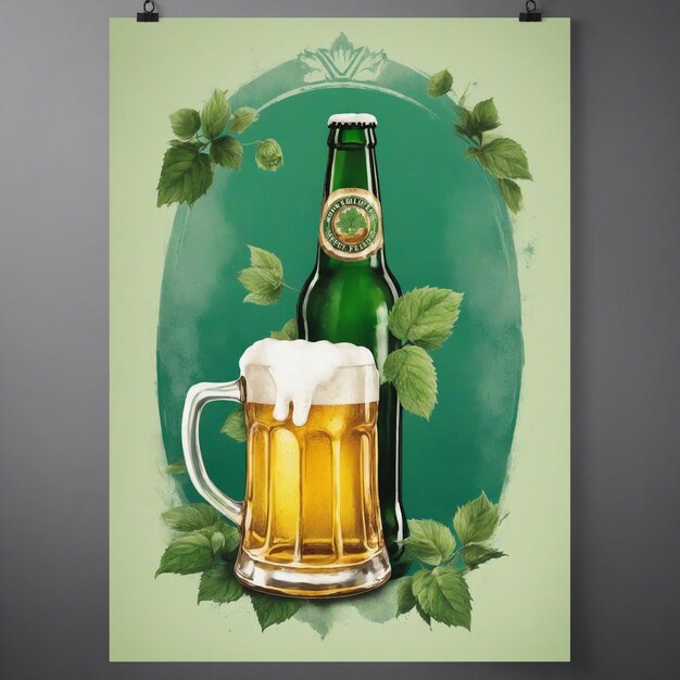 Poster de cerveja de hortelã