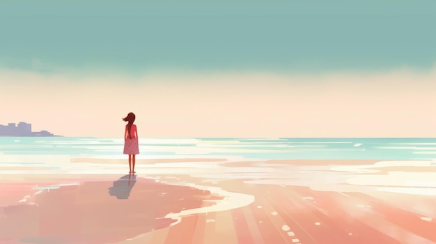 Pôster de desenho minimalista de James Gilleard apresentando a linda Susan