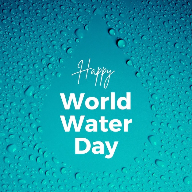 Poster de design conceitual da campanha do Dia Mundial da Água