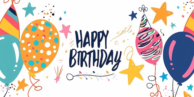 poster de feliz aniversário cartão de saudação de aniversário saudações de aniversário