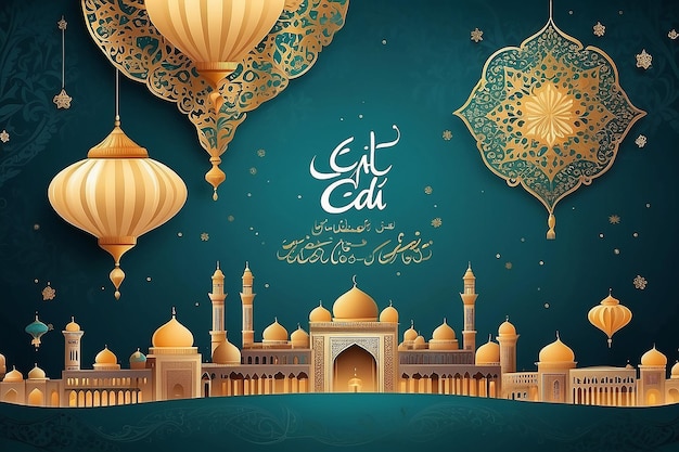 Poster de feliz Eid al-Adha