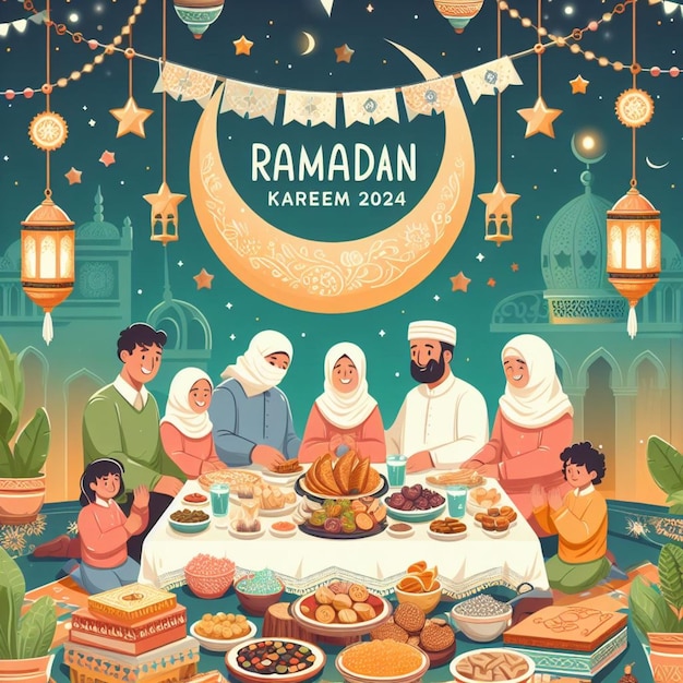 Poster de feliz ramadan kareem