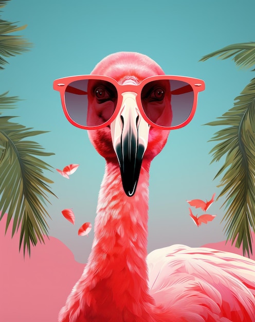 Foto pôster de flamingo rosa