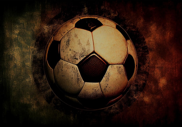 Foto póster deportivo abstracto balón de fútbol imagen generada por ia