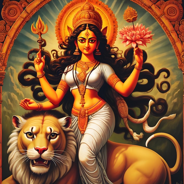 Poster der Göttin Durga