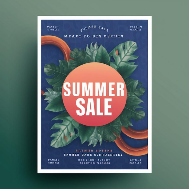 Foto poster design for summer sale