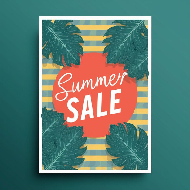 Foto poster design for summer sale