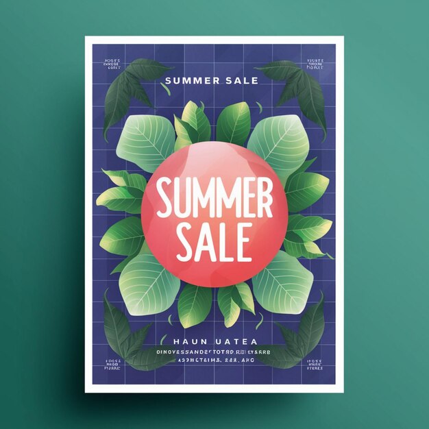 Foto poster design for summer sale