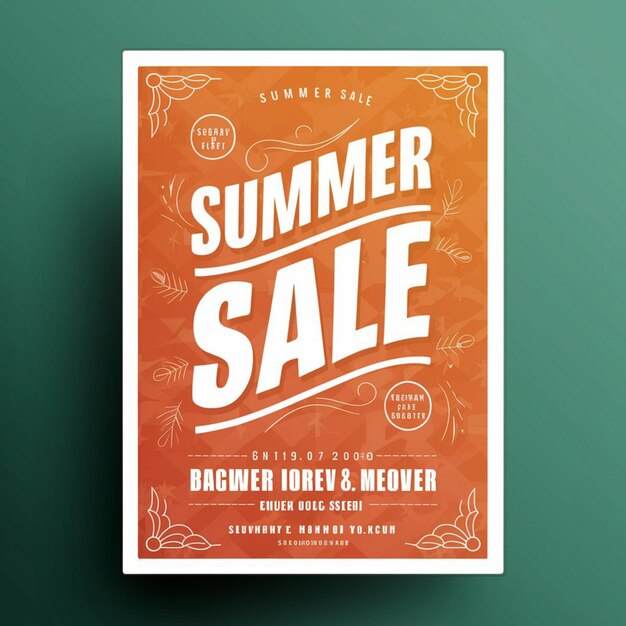 Foto poster design for summer sale