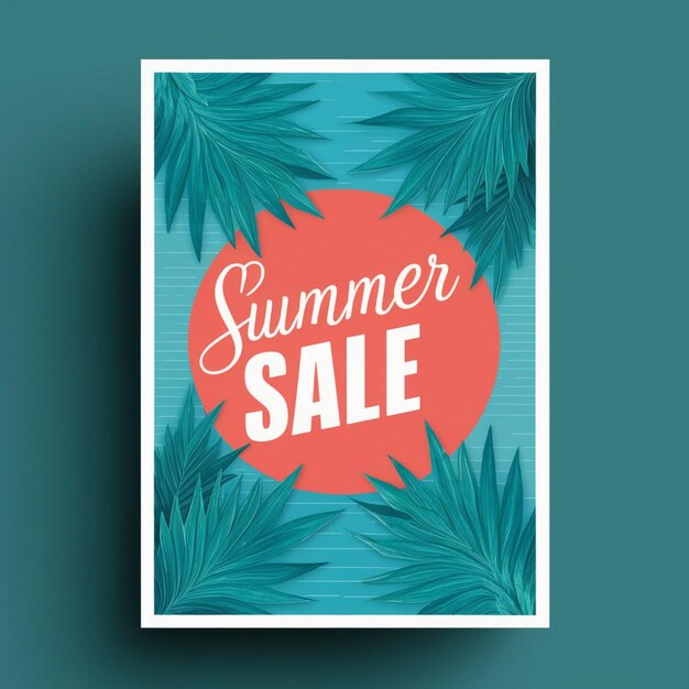 Foto poster design for summer sale